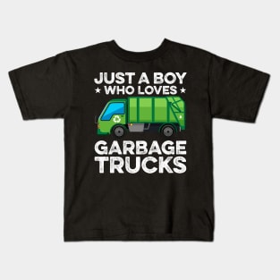 Just A Boy Who Loves Garbage Trucks Kids T-Shirt